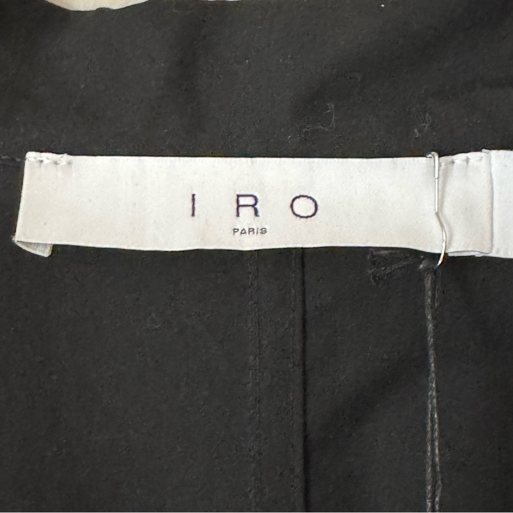 NWT IRO Foxton Long Black Trench Coat Belted Oversized 100% Cotton Poplin 36/S - Picture 3 of 15